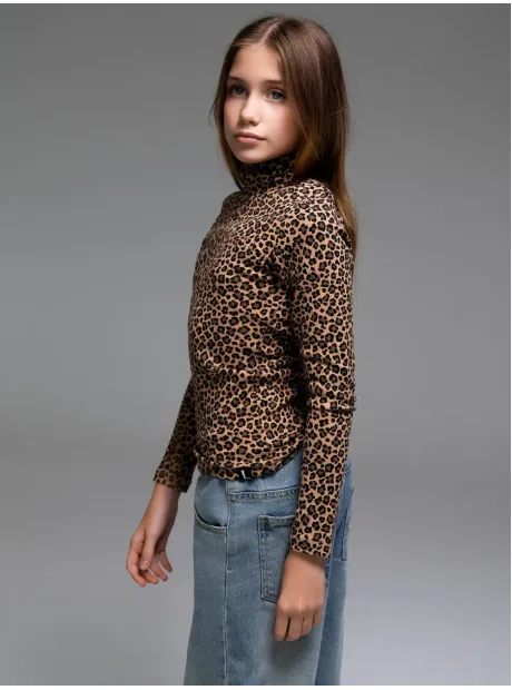 Водолазка для девочки леопардовая