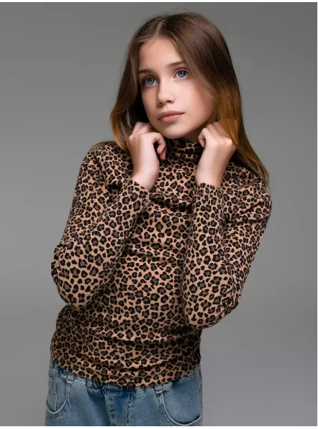 Водолазка для девочки леопардовая