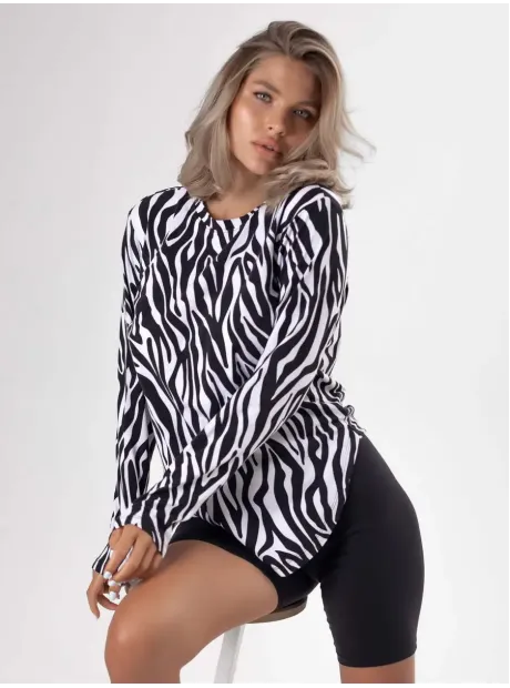 Лонгслив базовый трикотажный оверсайз