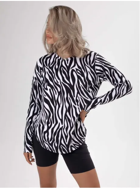 Лонгслив базовый трикотажный оверсайз