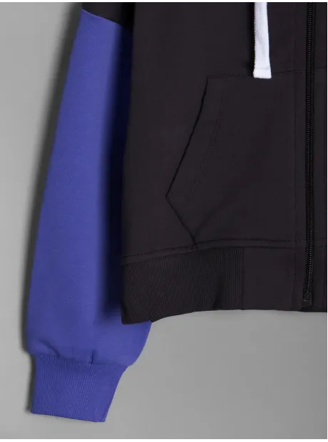 Черно-фиолетовый спортивный костюм тройка, детский