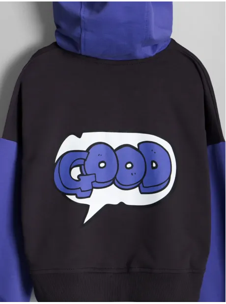 Черно-фиолетовый спортивный костюм тройка, детский