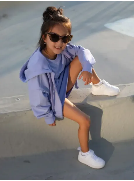 Костюм спортивный для девочки, худи, футболка и юбка