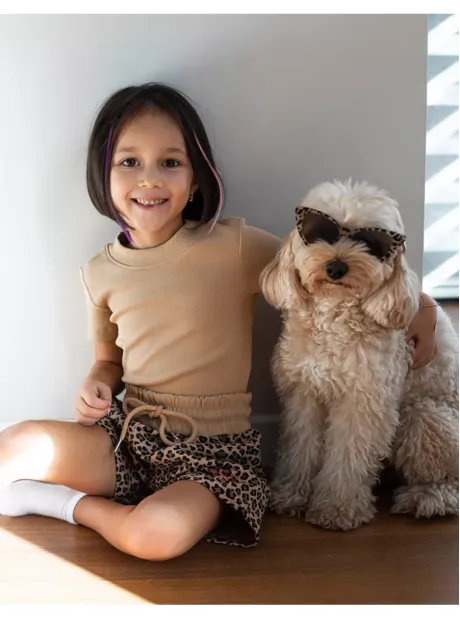 Костюм для девочки, футболка и шорты