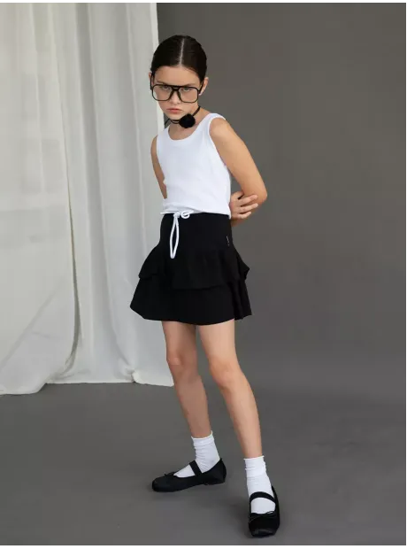 Черные юбка-шорты спортивная для девочки