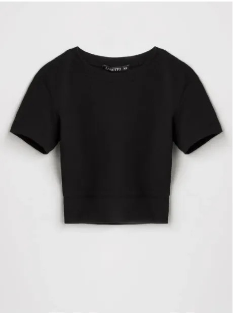 Футболка однотонная в рубчик базовая