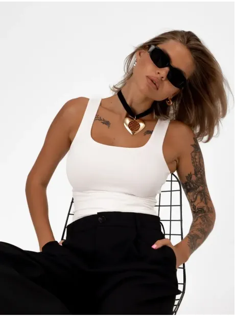 Майка летняя базовая хлопок под пиджак