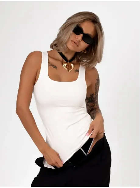 Майка летняя базовая хлопок под пиджак