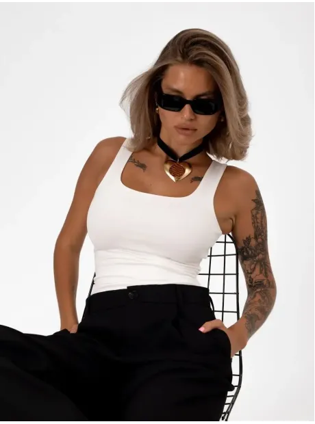 Майка летняя базовая хлопок под пиджак