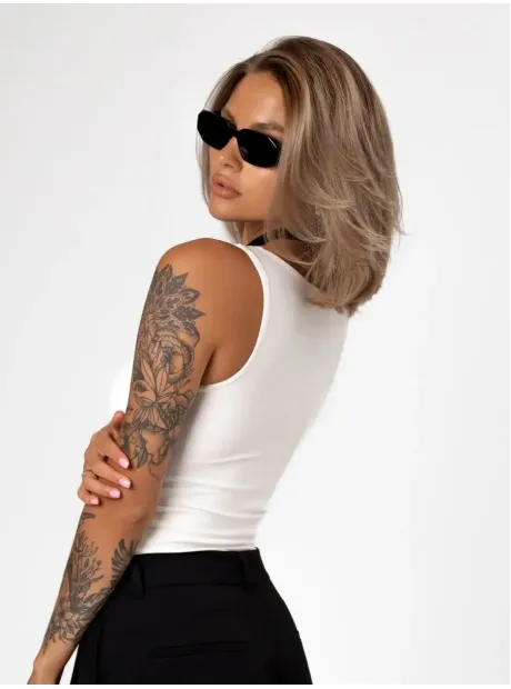 Майка летняя базовая хлопок под пиджак