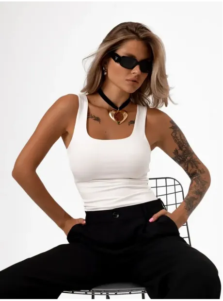 Майка летняя базовая хлопок под пиджак