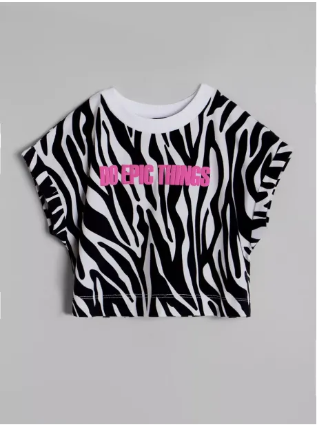 Костюм для девочки с принтом зебра