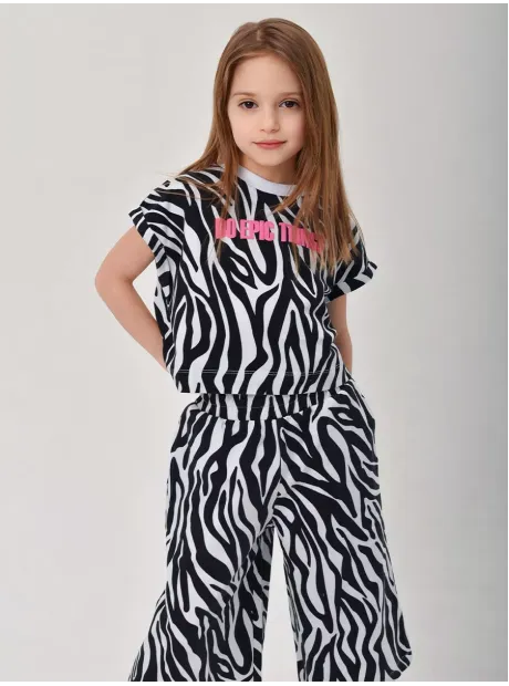 Костюм для девочки с принтом зебра