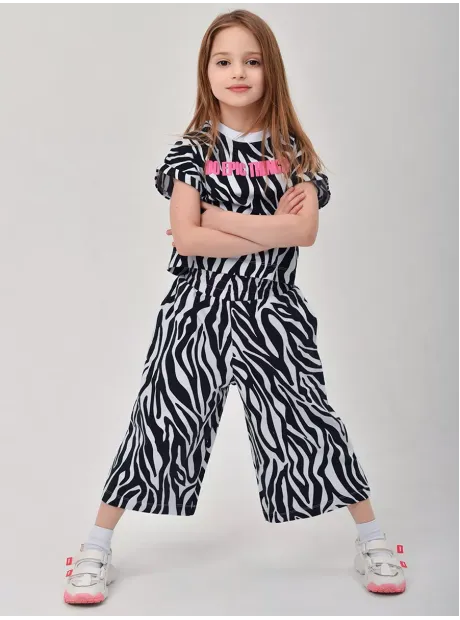 Костюм для девочки с принтом зебра