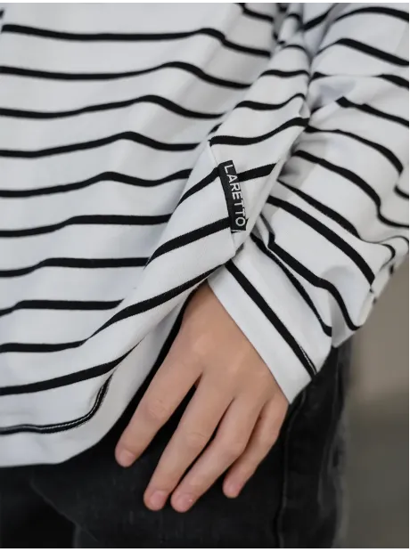 Лонгслив для девочки в полоску, тельняшка