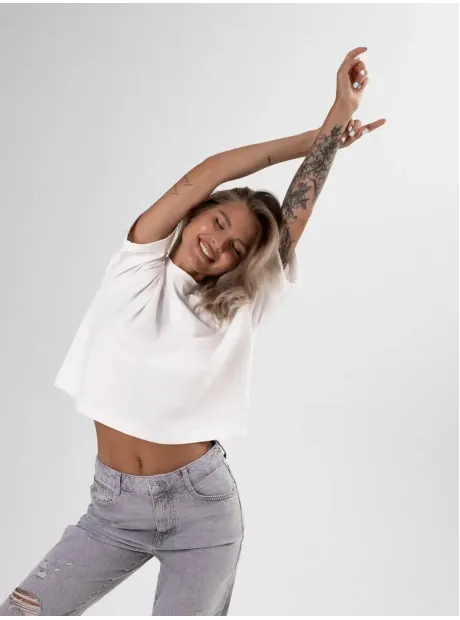 Футболка укороченная оверсайз кроп топ