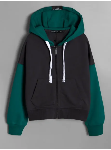 Черно-зеленый спортивный костюм тройка, детский