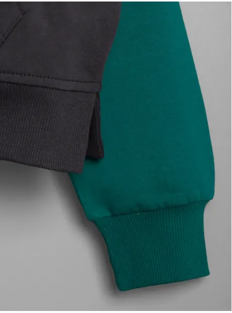 Черно-зеленый спортивный костюм тройка, детский