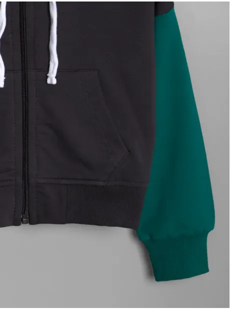 Черно-зеленый спортивный костюм тройка, детский