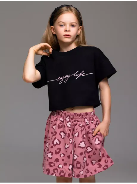 Костюм для девочки, футболка и шорты в сад