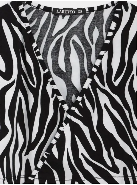 Кроп топ на завязках с длинными рукавами