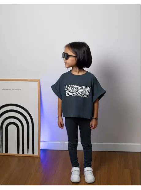 Костюм для девочки, футболка оверсайз с леггинсами