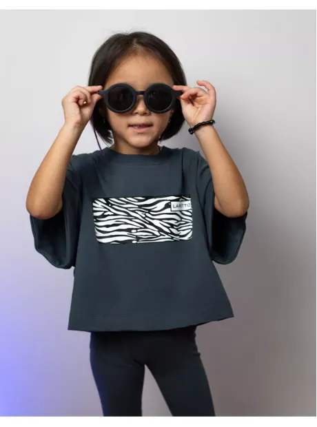 Костюм для девочки, футболка оверсайз с леггинсами