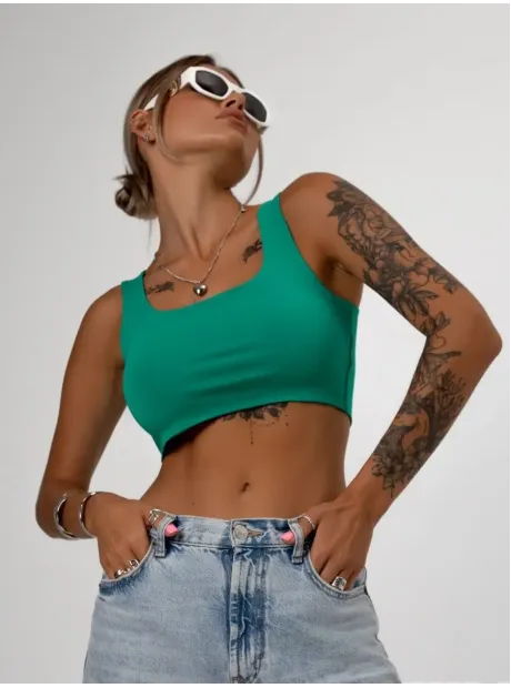 Спортивный кроп топ укороченный под пиджак