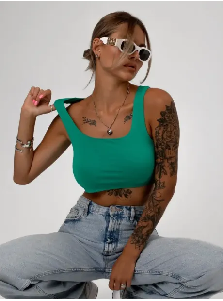 Спортивный кроп топ укороченный под пиджак