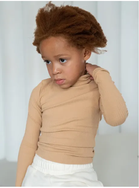 Бежевый лонгслив для девочки