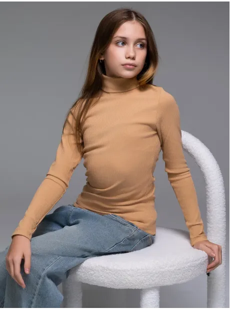 Бежевый лонгслив для девочки