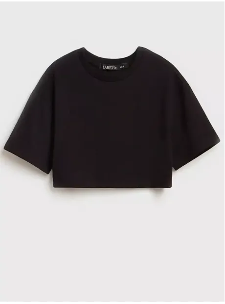 Футболка детская оверсайз укороченная базовая