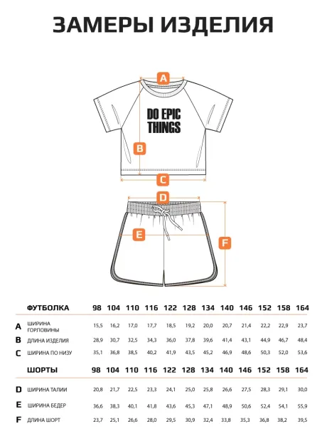 Костюм детский спортивный футболка и шорты