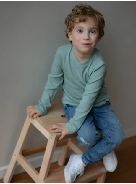 Лонгслив детский кофта в рубчик хлопок