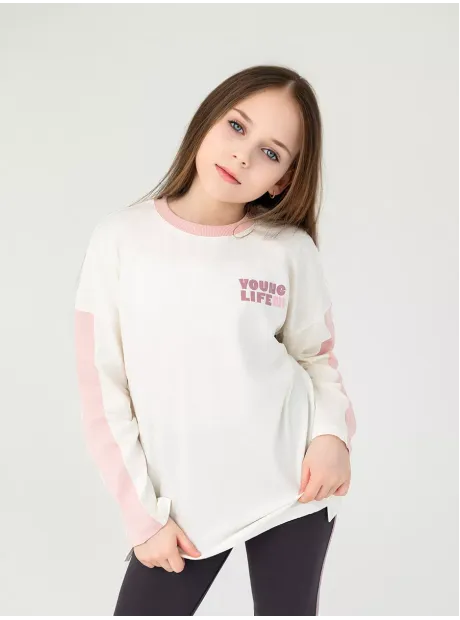 Лонгслив оверсайз для девочки