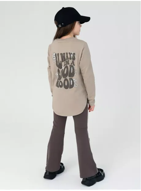 Бежевый спортивный костюм для девочки