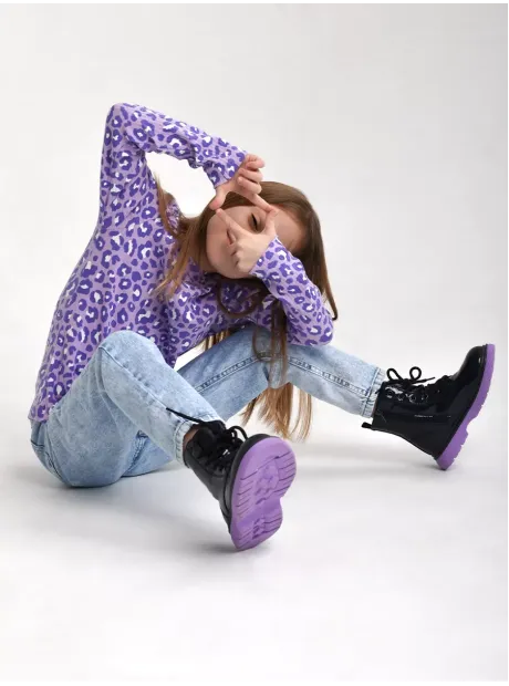 Лонгслив для девочки с принтом