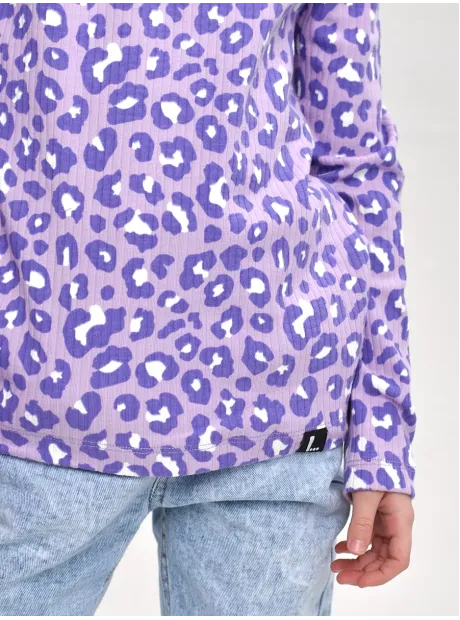 Лонгслив для девочки с принтом