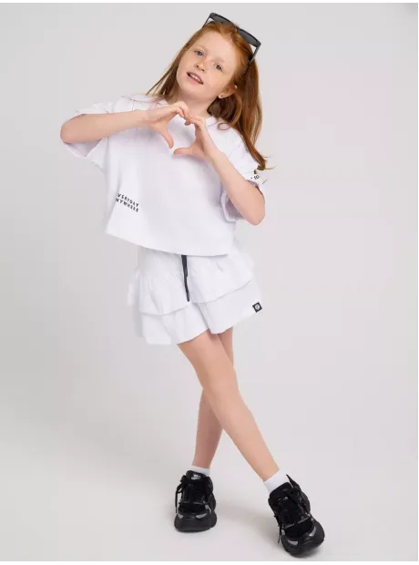 Костюм летний трикотажный футболка и юбка шорты