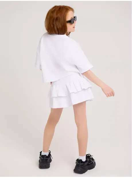 Костюм летний трикотажный футболка и юбка шорты