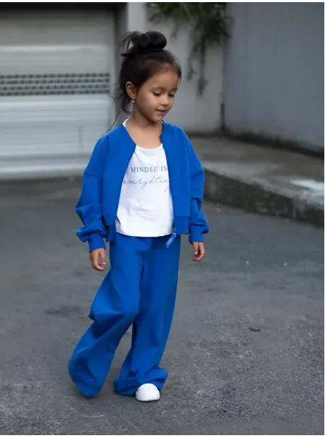 Синий костюм для девочки