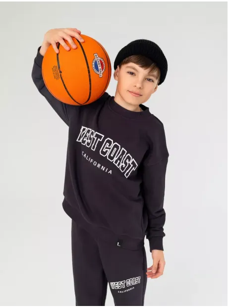 Черный свитшот спортивный детский