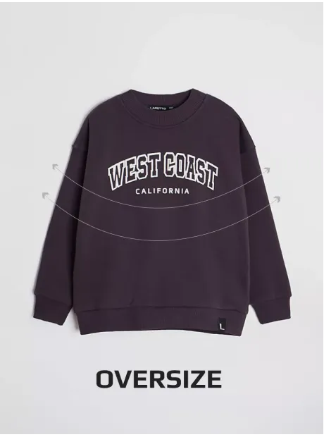 Черный свитшот спортивный детский