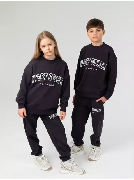 Черный свитшот спортивный детский