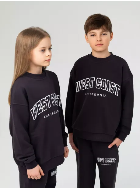 Черный свитшот спортивный детский