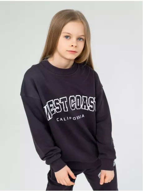 Черный свитшот спортивный детский