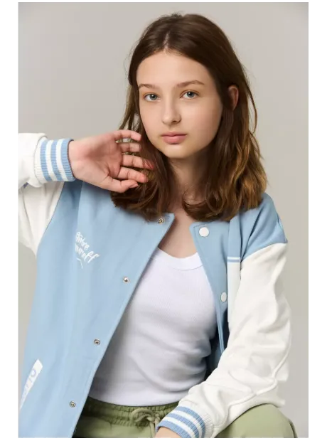 Голубой бомбер для мальчика