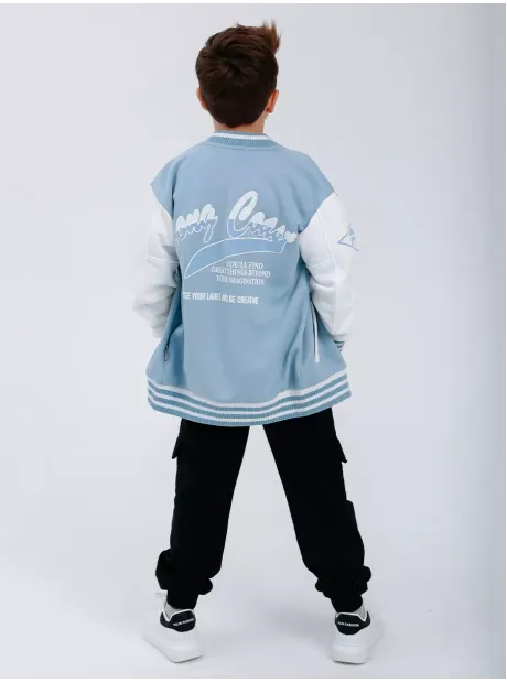 Голубой бомбер для мальчика