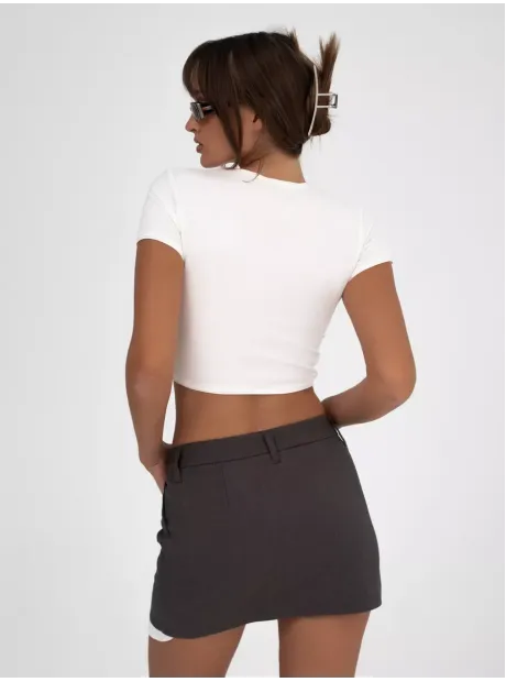 Футболка трикотажная укороченная кроп топ