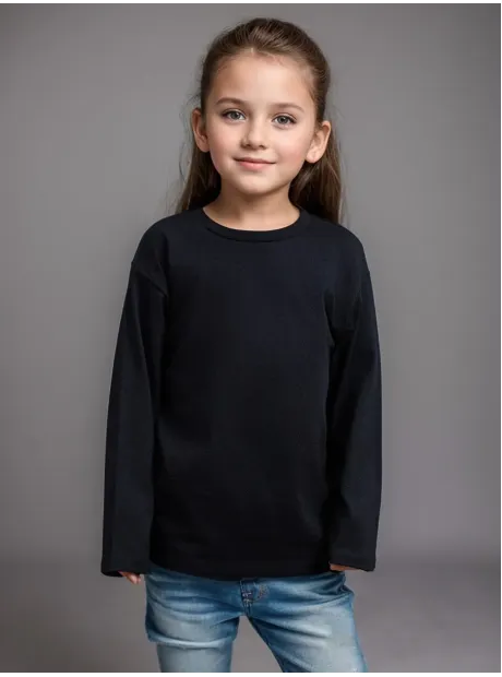 Черный лонгслив оверсайз для мальчика